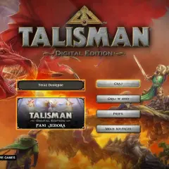 Smok i rycerz na tle Talisman Digital Edition. Spolszczenie gry "Pani Jeziora" dostępne. Graj, graj w sieci, profil, moja kolekcja.