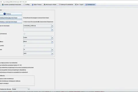 Ustawienia programu Grim Dawn Stash, pozwalające na tworzenie i zarządzanie własnymi grim dawn builds.