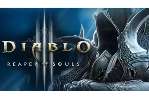 Postać w zbroi z logiem Diablo 3 Reaper of Souls.