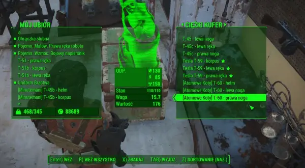 Ekwipunek w Fallout 4: zbroje T-45, T-51, T-60 i Tesla T-59. Szukasz fallout 4 kody?