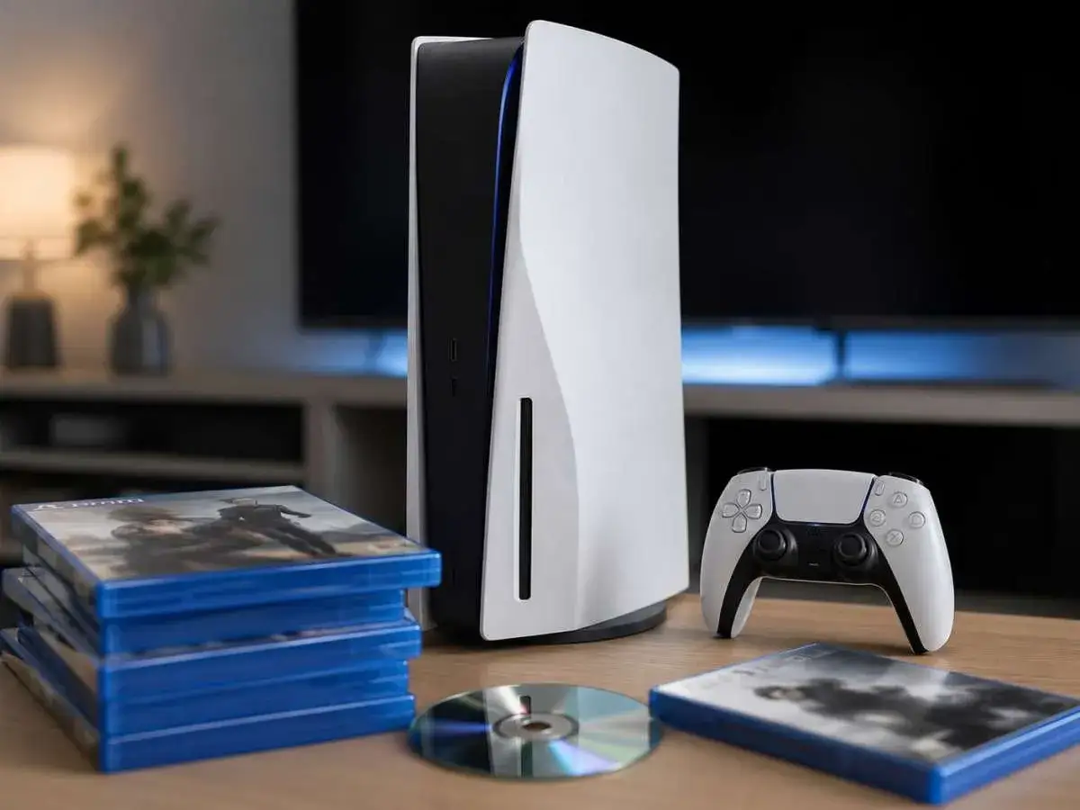 Konsola PS5, kontroler DualSense i stos gier PS4. Czy gry z PS4 działają na PS5? Tak, większość z nich!