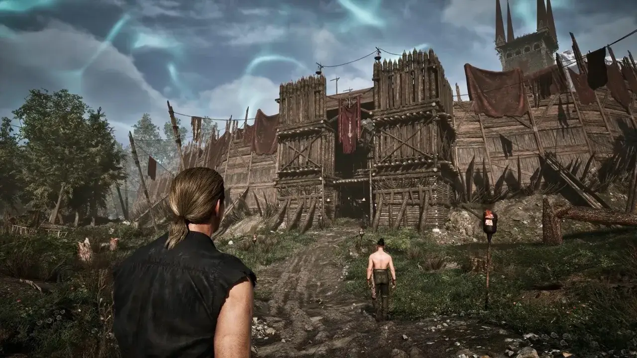 Droga do twierdzy w gothic remake wymagania. Drewniana forteca, pochodnie i tajemnicze niebo.