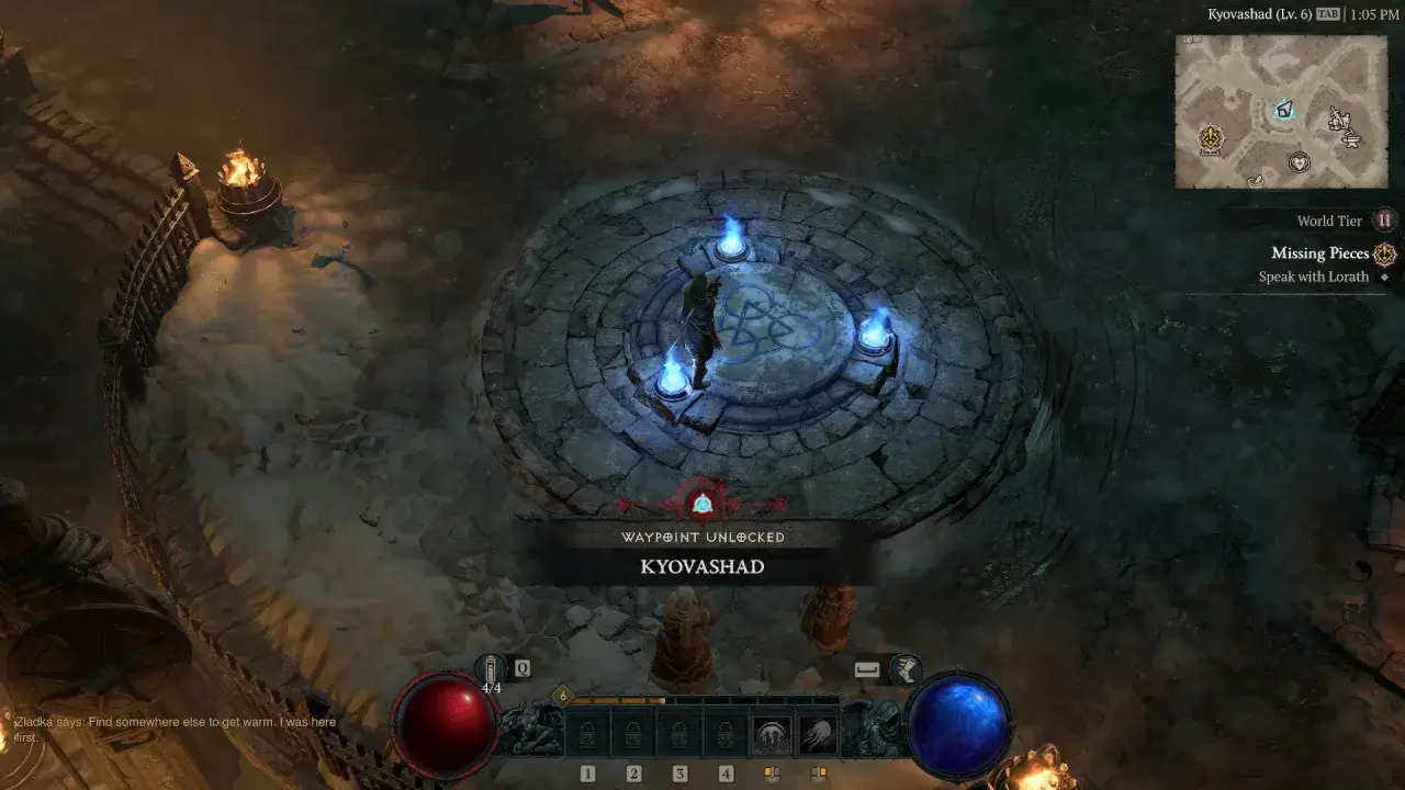 Postać w Diablo 4 odblokowuje punkt nawigacyjny w Kyovashad. Gra oferuje crossplay, łącząc graczy z różnych platform.